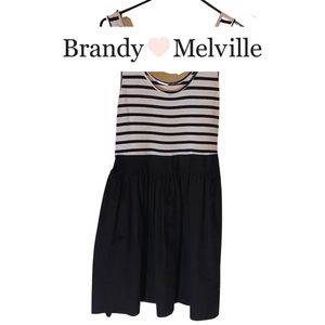 Semi-formal Black & white striped dress